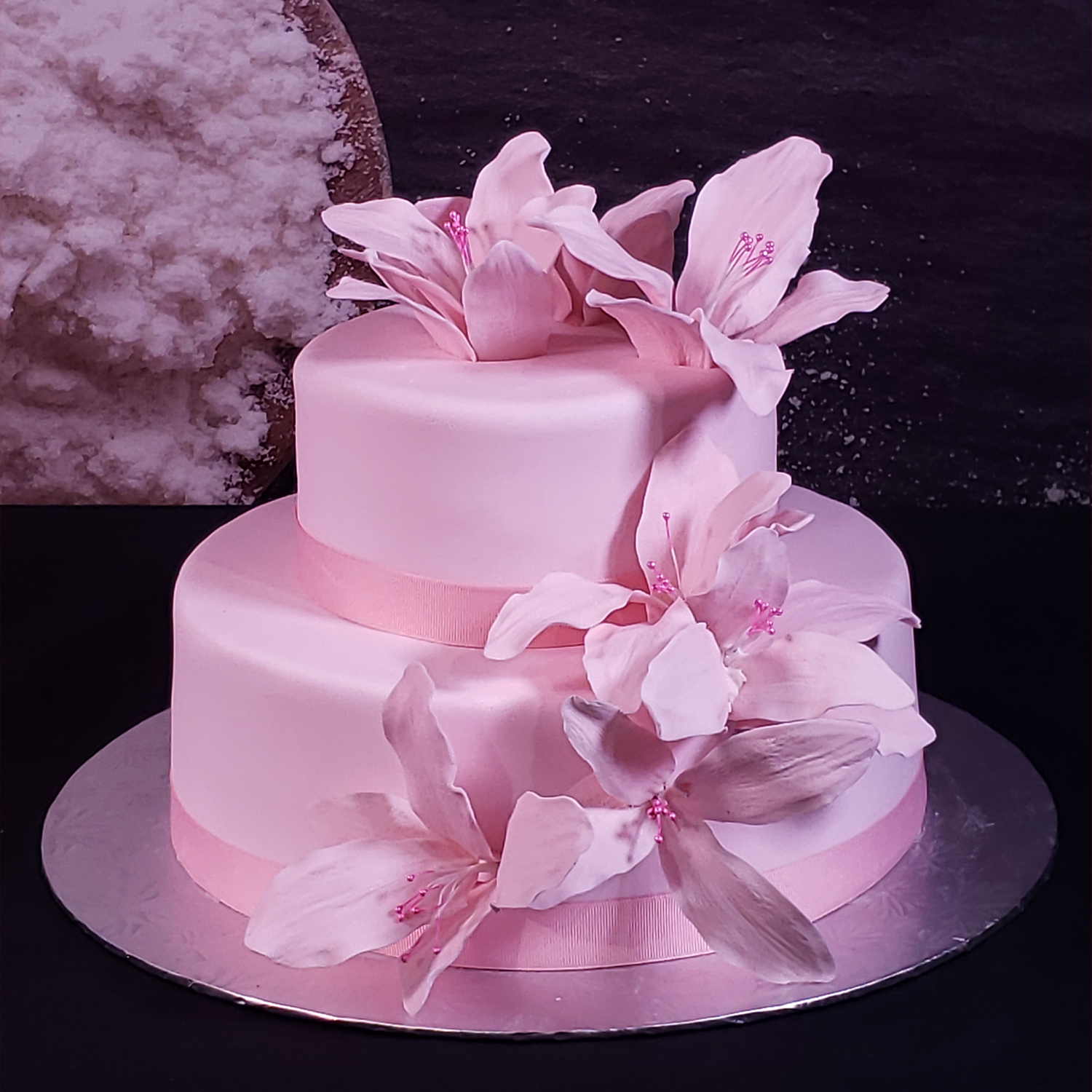 Floral Wedding Cake | Pink wedding cake, Floral wedding cakes, Wedding cakes  with flowers
