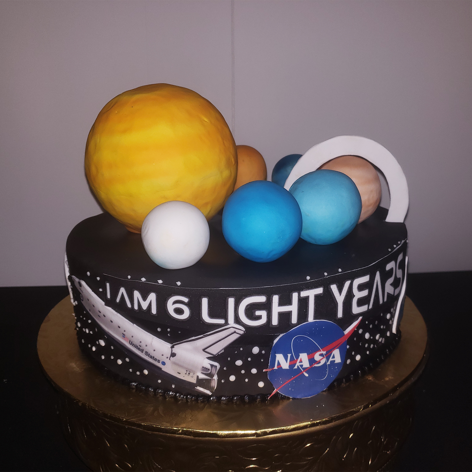 Reema's Swad Cooking Classes - Fondant cakes done by student during the  Fondant Cake Decoration class.... Nasa Theme and Jungle Theme has come out  very well and the students did a good