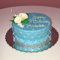 Diamond White Rose Cake