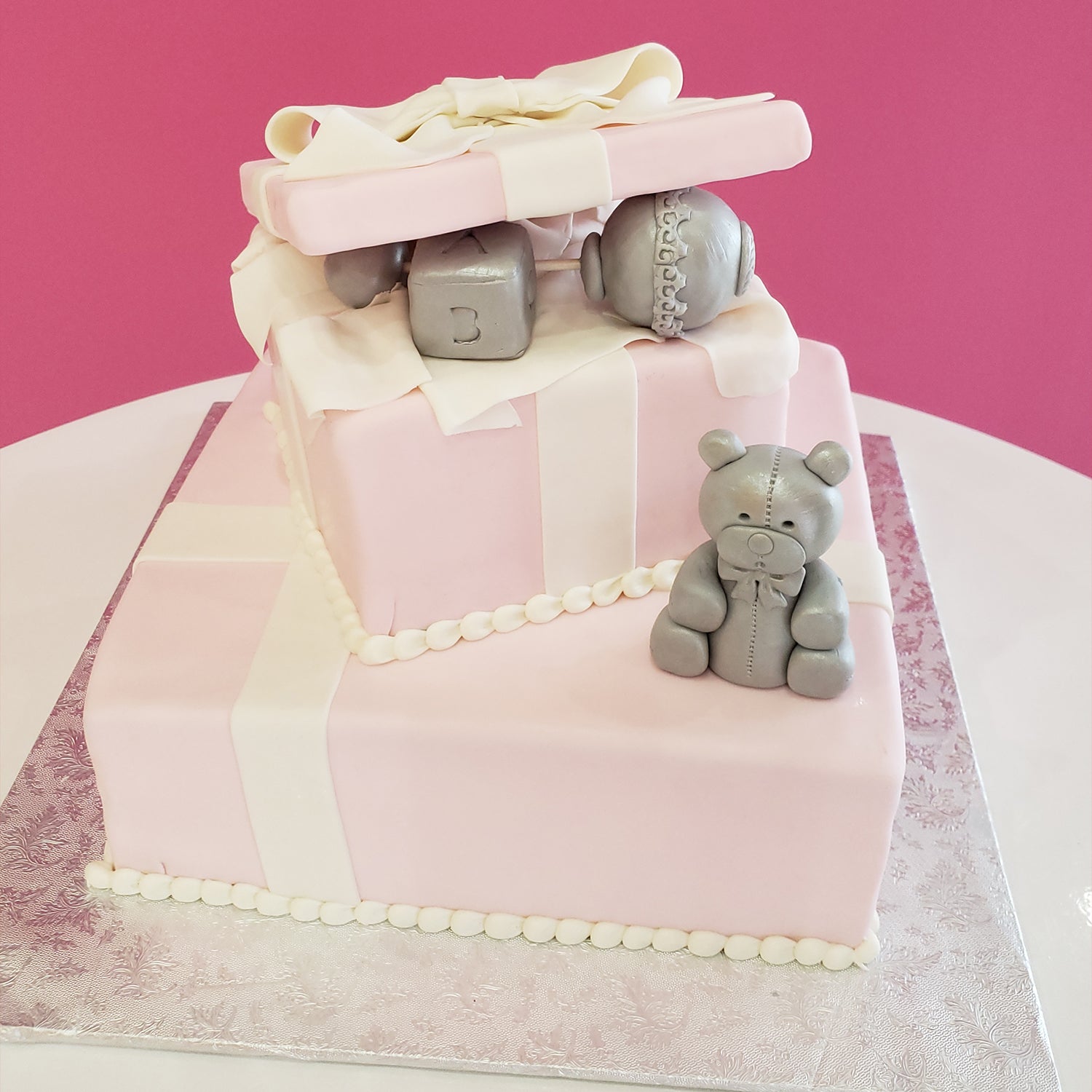 Pink Teddy Bear Cake