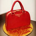 Red Prada Purse Cake